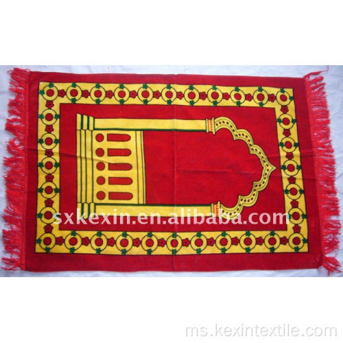 3-lapisan Velvet nipis cetak Prayer Rug Nipis